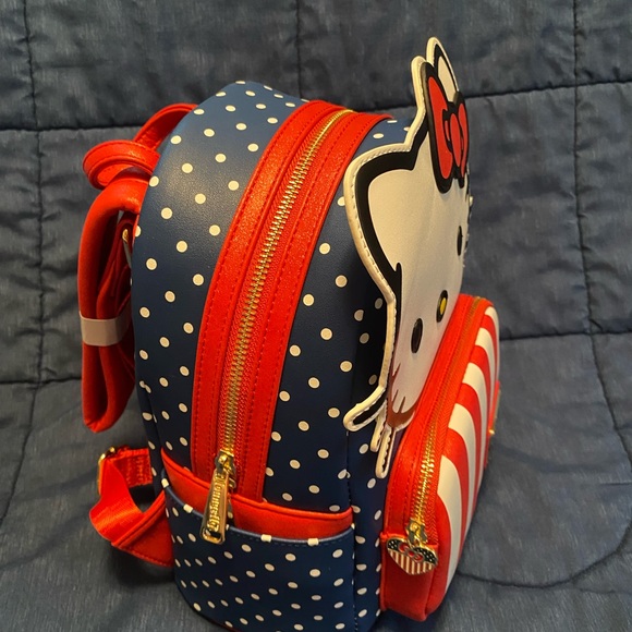 Hello Kitty Patriotic Loungefly Mini Backpack - Picture 7 of 9
